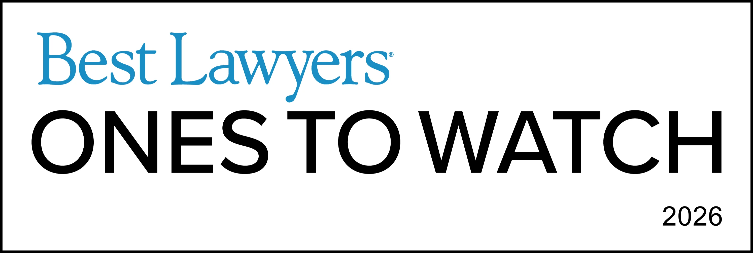 Best Lawyers Ones to Watch 2026 Badge